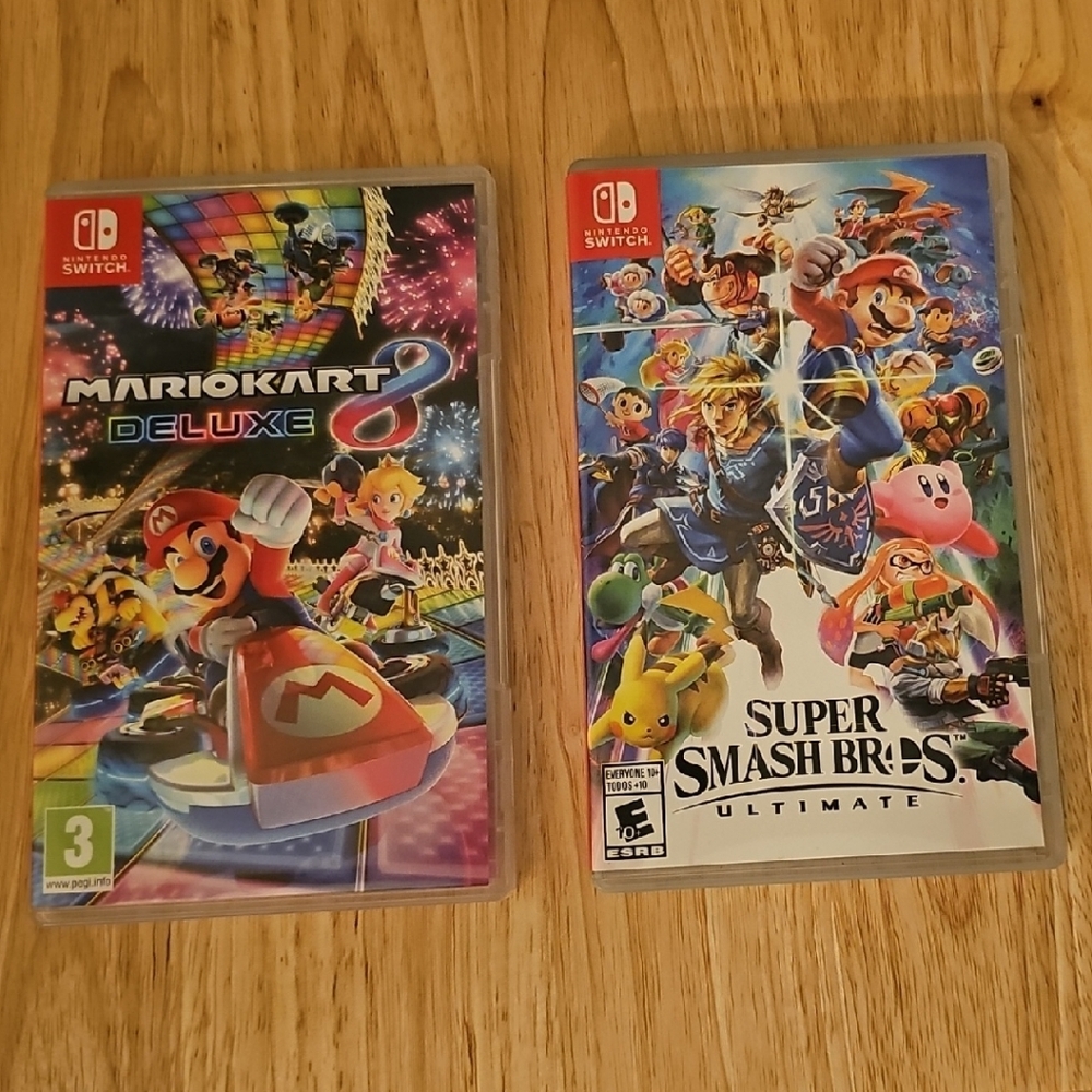 Nintendo Switch Mario Kart 8 Deluxe and Super Smash Bros. Ultimate - Multicolor